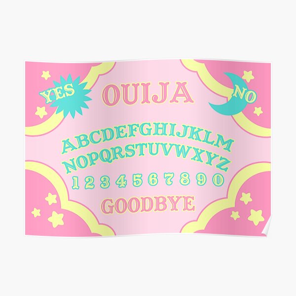 "Pastel Pink Ouija Board" Poster by gutsandglitter Redbubble