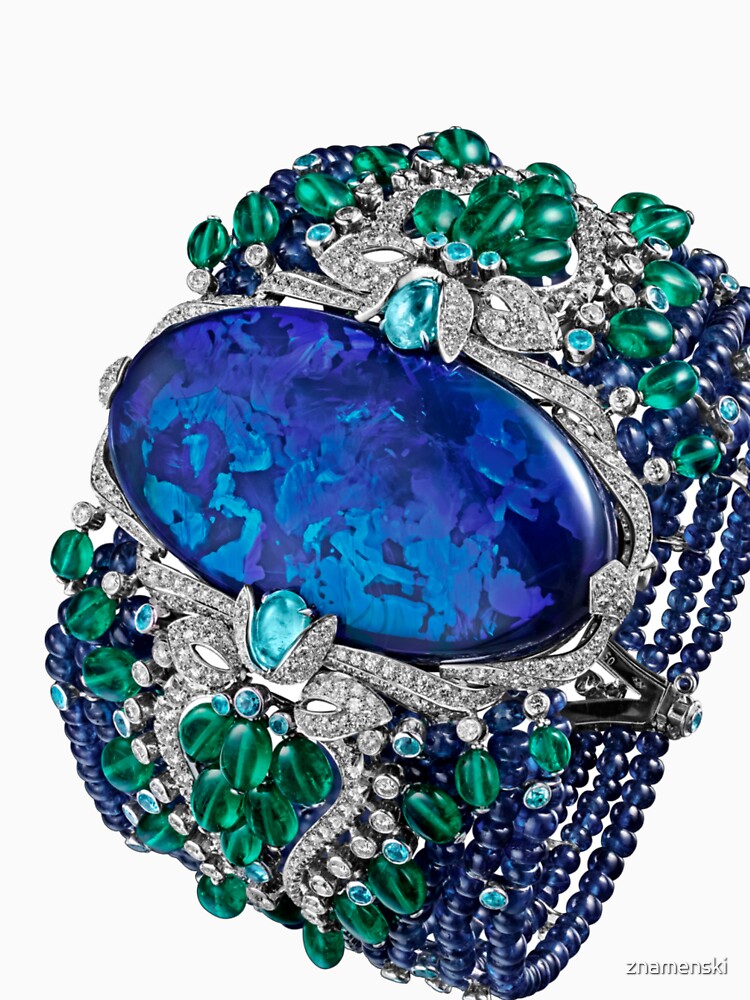 HIGH JEWELRY BRACELET ... Platinum, opal, sapphires, emeralds, Paraiba tourmalines by znamenski