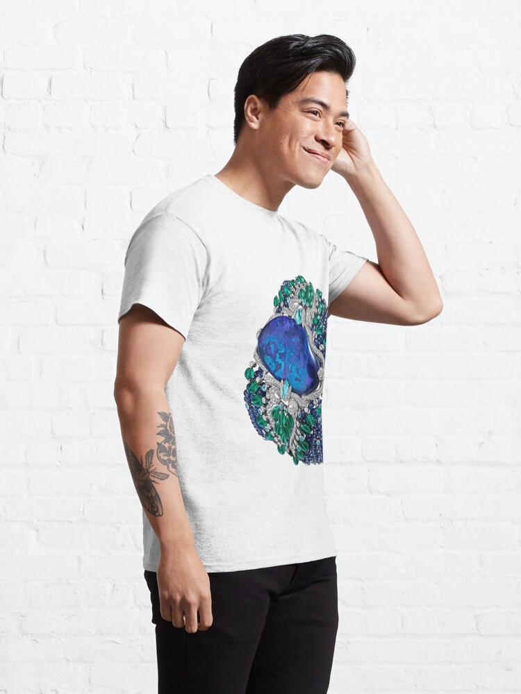 Alternate view of HIGH JEWELRY BRACELET ... Platinum, opal, sapphires, emeralds, Paraiba tourmalines Classic T-Shirt