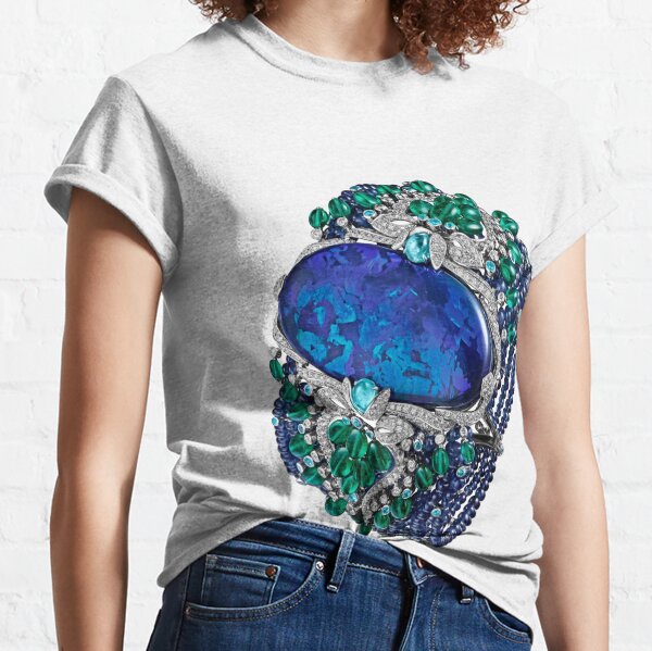 HIGH JEWELRY BRACELET ... Platinum, opal, sapphires, emeralds, Paraiba tourmalines Classic T-Shirt