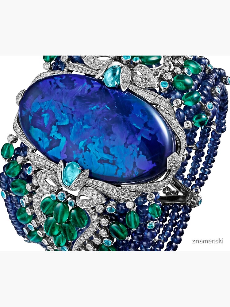 HIGH JEWELRY BRACELET ... Platinum, opal, sapphires, emeralds, Paraiba tourmalines by znamenski