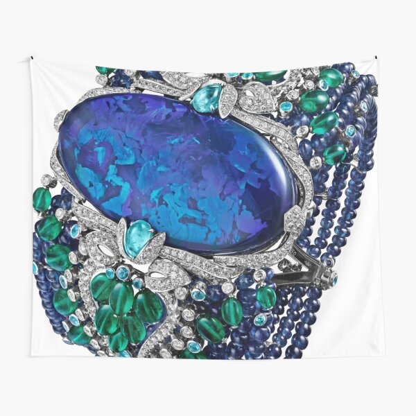 HIGH JEWELRY BRACELET ... Platinum, opal, sapphires, emeralds, Paraiba tourmalines Tapestry