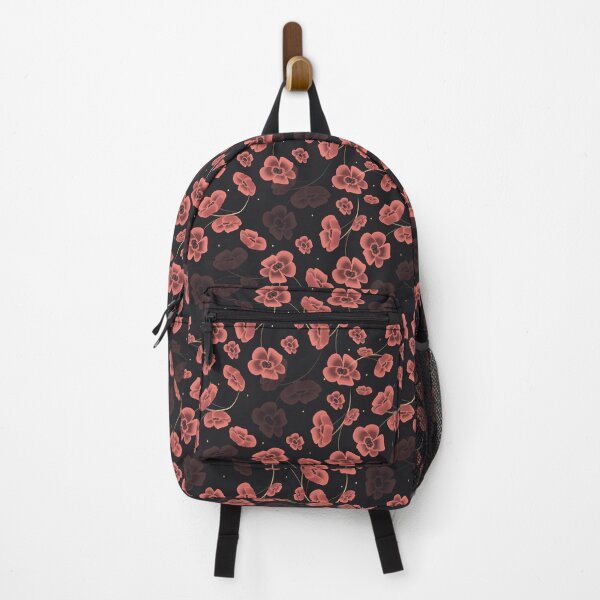 Item preview, Red and black gradient floral flower pattern designed and sold by Illutino.