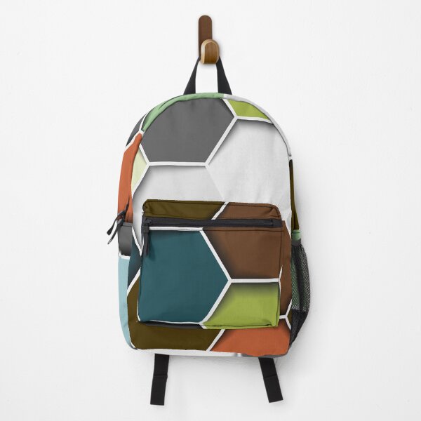 Item preview, Brown and Teal 70's Inspired Hexagon Pattern. designed and sold by cgroenewald.