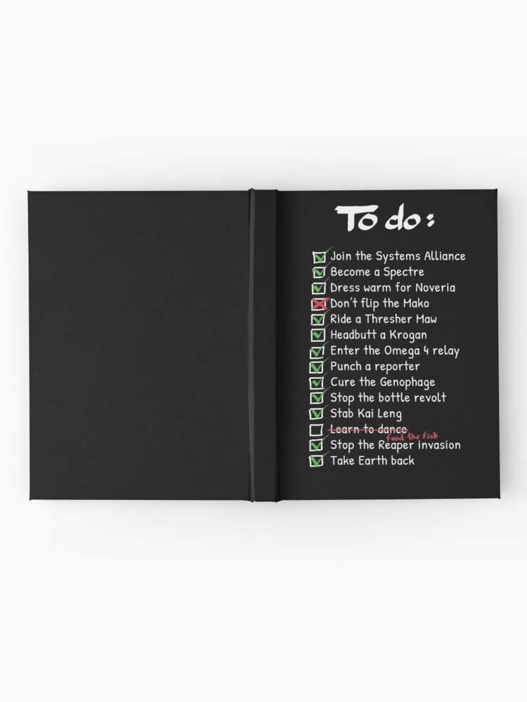 Alternate view of Commander Shepards To-Do List Hardcover Journal