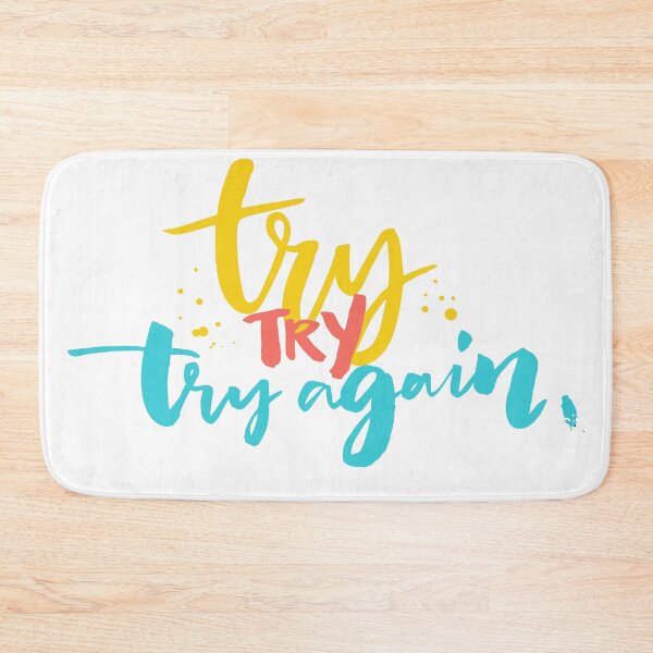 Item preview, Try again - motivational saying, typography design  designed and sold by Anna Kutukova.