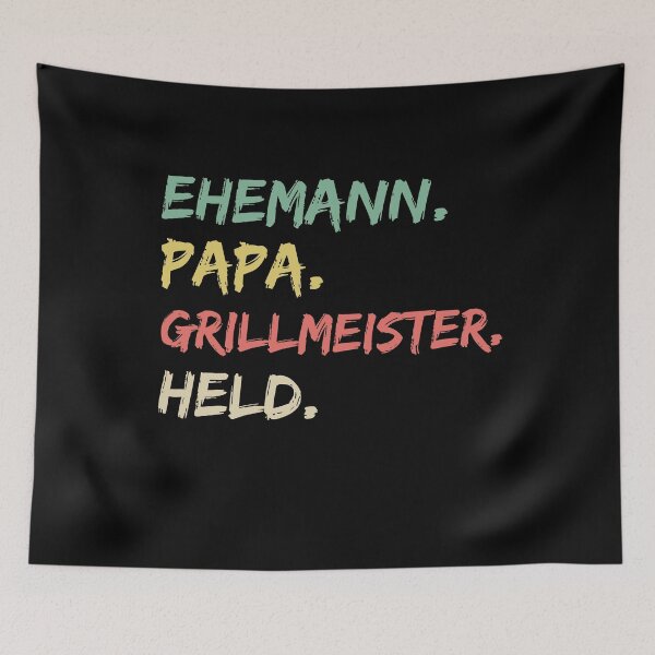 Item preview, Herren Ehemann Papa Grillmeister Held | Vintage Vatertags designed and sold by Farid94.