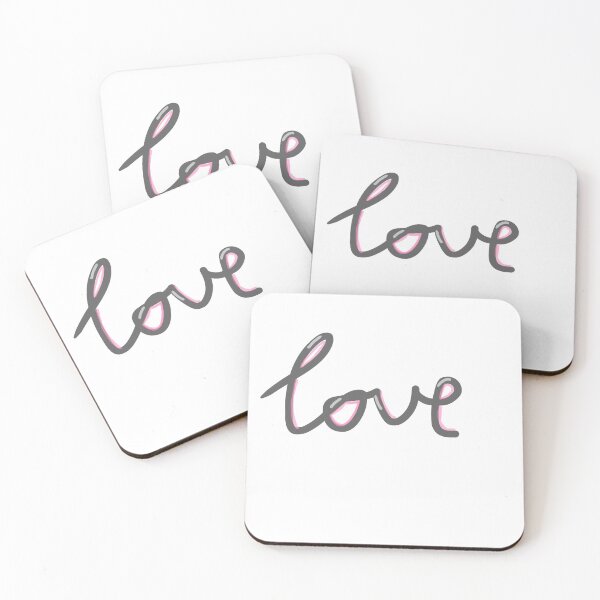 Item preview, Amo el diseño cursivo gris y rosado designed and sold by STARK45701.