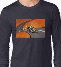 retro motorcycle Isle of Man TT poster Long Sleeve T-Shirt