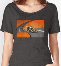 retro motorcycle Isle of Man TT poster Women's Relaxed Fit T-Shirt