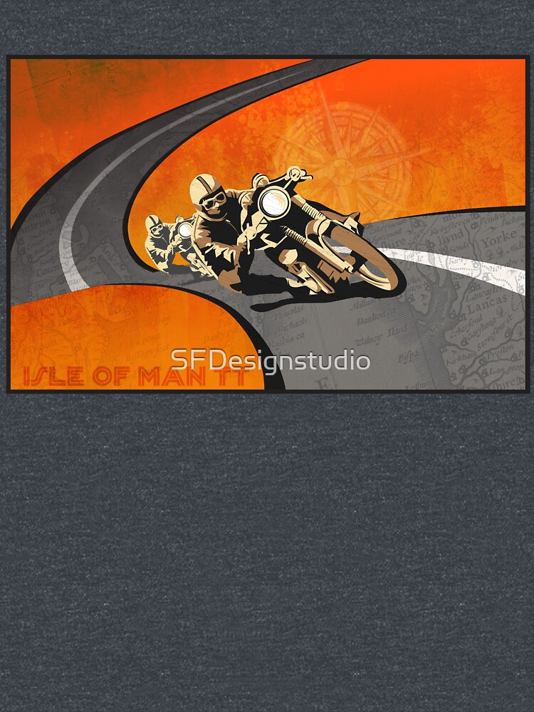 Thumbnail 7 of 7, Classic T-Shirt, retro motorcycle Isle of Man TT poster designed and sold by SFDesignstudio.