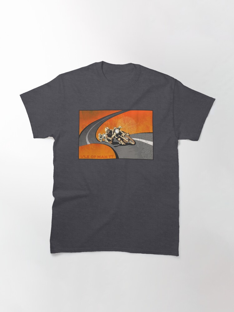 Thumbnail 2 of 7, Classic T-Shirt, retro motorcycle Isle of Man TT poster designed and sold by SFDesignstudio.