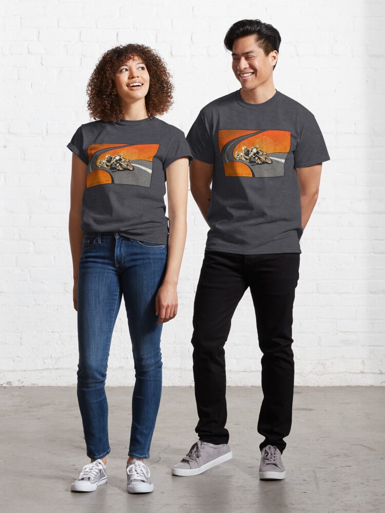 Thumbnail 1 of 7, Classic T-Shirt, retro motorcycle Isle of Man TT poster designed and sold by SFDesignstudio.