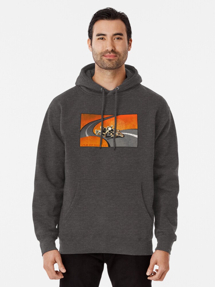 Thumbnail 1 of 5, Pullover Hoodie, retro motorcycle Isle of Man TT poster designed and sold by SFDesignstudio.