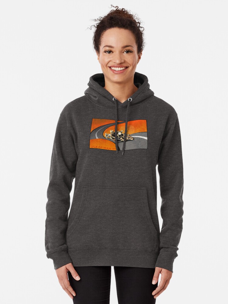Thumbnail 2 of 5, Pullover Hoodie, retro motorcycle Isle of Man TT poster designed and sold by SFDesignstudio.