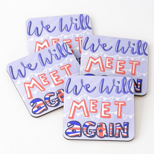 Item preview, We Will Meet Again: Lockdown Quote design designed and sold by Hannah's  Doodles.