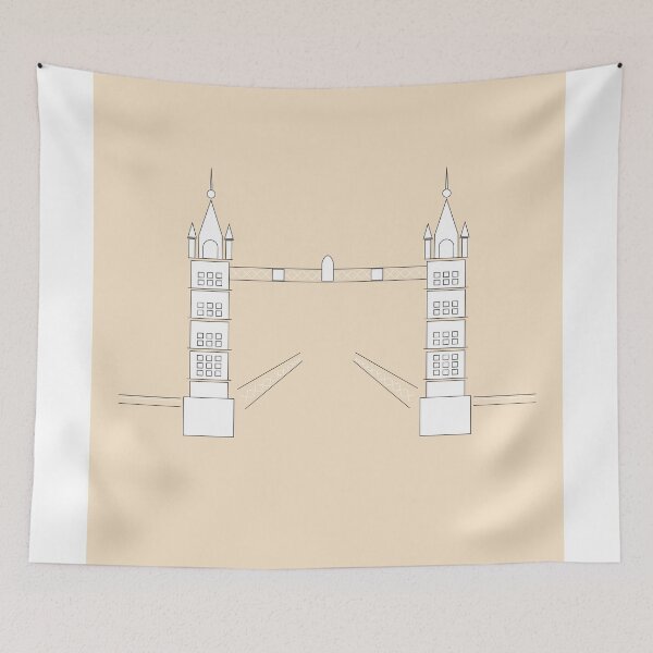 Item preview, Tower Bridge London Landmark Illustration in Cream  designed and sold by Fernando G..