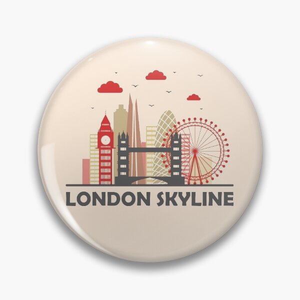 Item preview, Vintage London Skyline United Kingdom Retro British Souvenir UK Gift designed and sold by TopTeeShop.