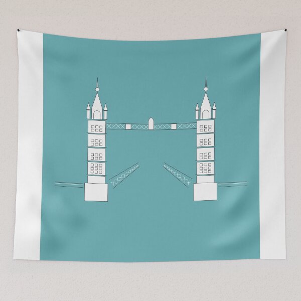Item preview, Tower Bridge London Landmark Illustration in Blue  designed and sold by Fernando G..