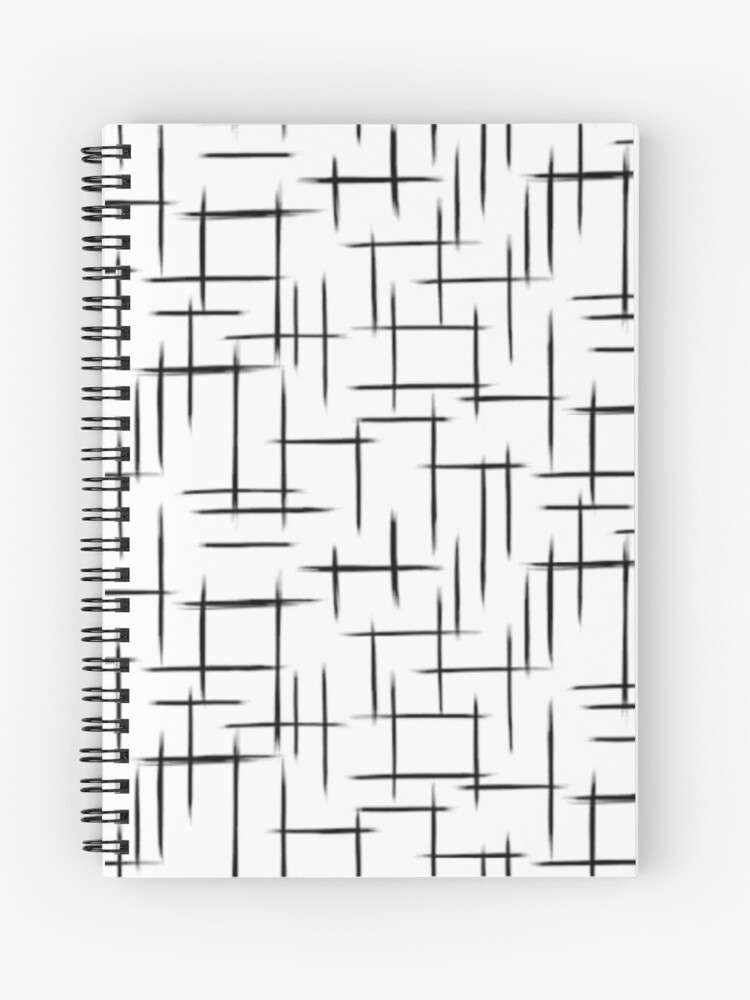 Cuaderno de espiral «Resumen en blanco y negro» de Dizzydot | Redbubble