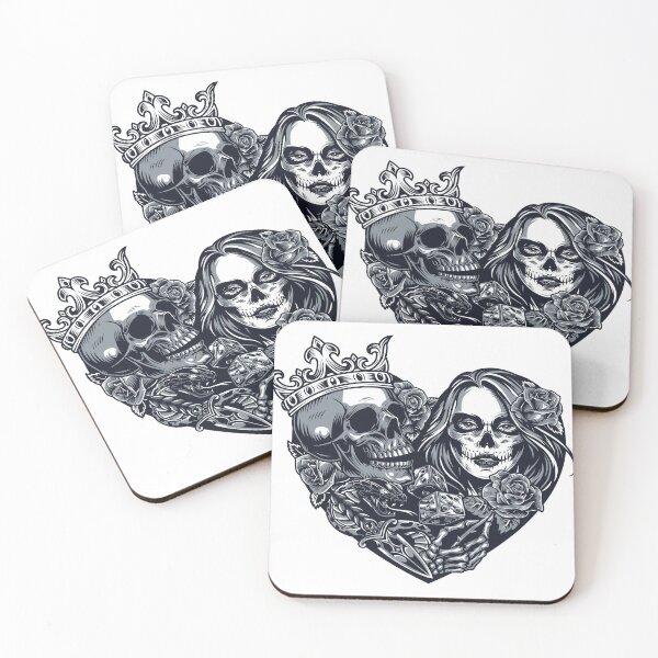 Item preview, Love Shaped Skull Couples designed and sold by noirty.