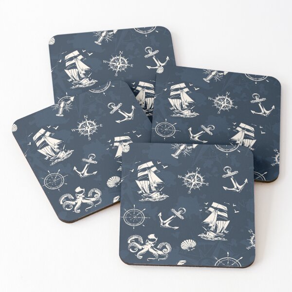 Item preview, Seamless Ship Compass Pattern designed and sold by noirty.