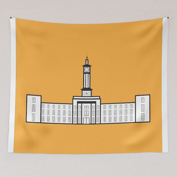 Item preview, Walthamstow Waltham Forest Town Hall Borough of London Landmark Illustration in Orange designed and sold by Fernando G..