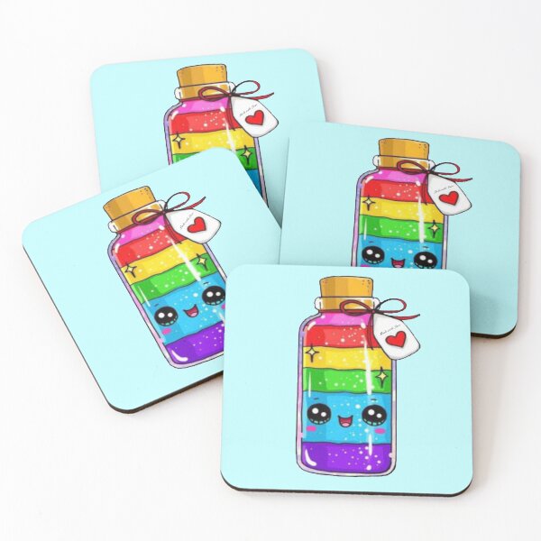 Item preview, Kawaii Rainbow Wish Bottle designed and sold by sillybanana.