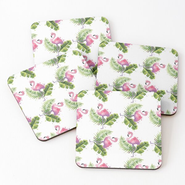 Item preview, Colorful Pink Flamingos Pattern designed and sold by Coastal-Designs.