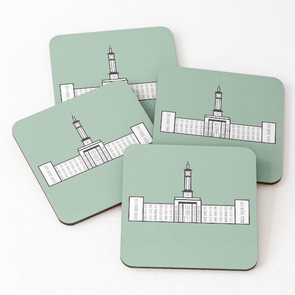 Item preview, Walthamstow Waltham Forest Town Hall Borough of London Landmark Illustration in Green   designed and sold by Fernando G..