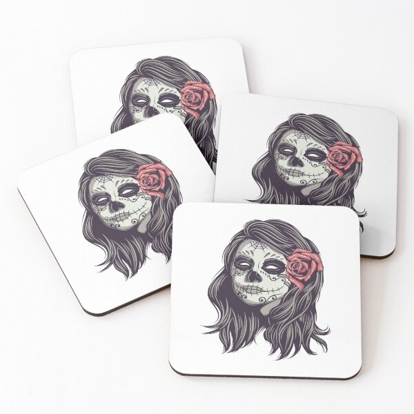 Item preview, Skull Lady With Rose designed and sold by noirty.