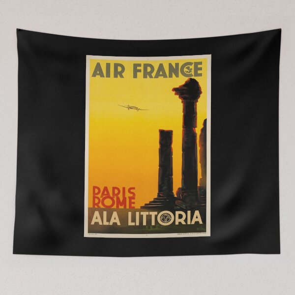 Item preview, Paris Rome vintage travel poster designed and sold by stickart-marek.