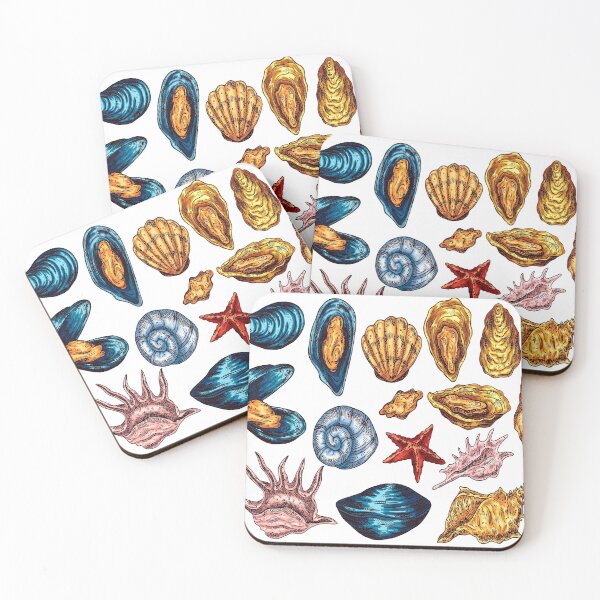 Item preview, Colorful Sea Shells And Mussels designed and sold by noirty.