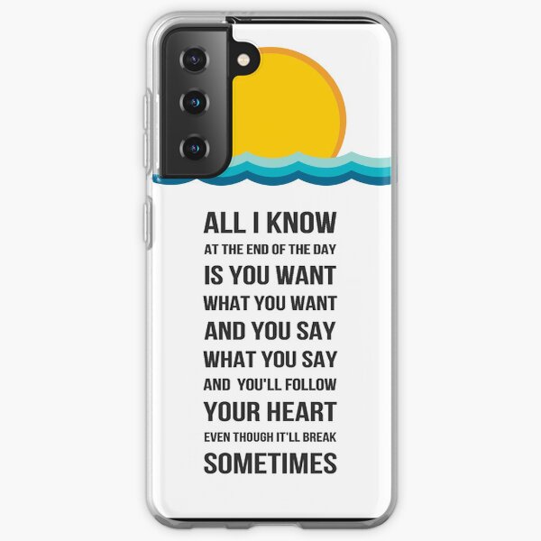 Ende des Tages eine Richtung Lyrik Poster schwarz Samsung Galaxy Flexible Hülle