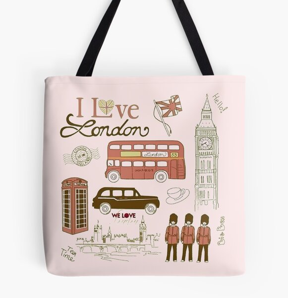 British egg canvas bag I love London