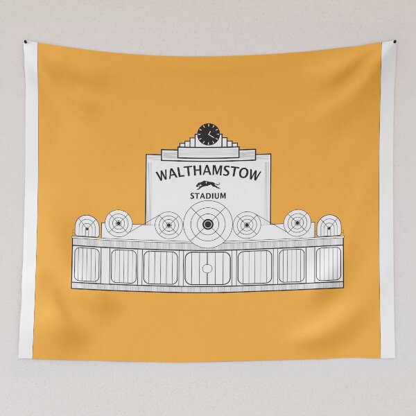 Item preview, Walthamstow Stadium,  Waltham Forest Borough of London Landmark Illustration in Orange   designed and sold by Fernando G..
