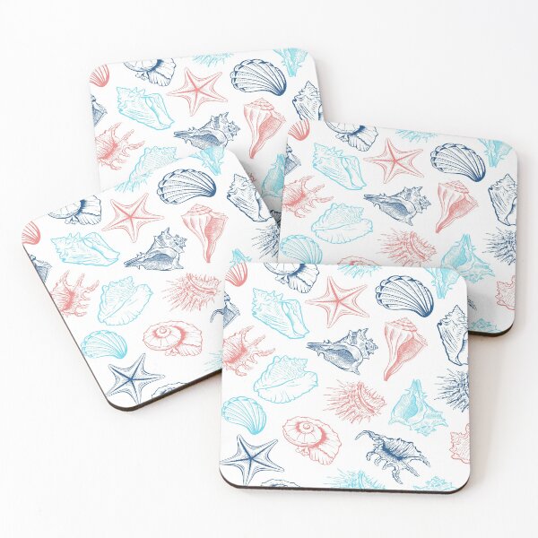 Item preview, Pink Blue Sea Shells designed and sold by noirty.