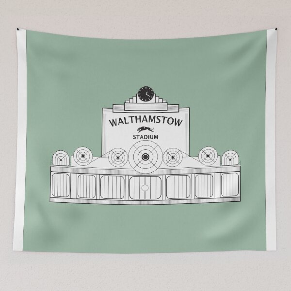 Item preview, Walthamstow Stadium,  Waltham Forest Borough of London Landmark Illustration in Green    designed and sold by Fernando G..