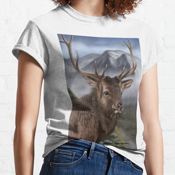 Wildlife Artwork of an Elk Classic T-Shirt