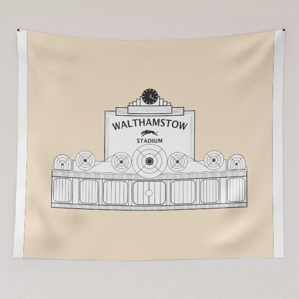 Item preview, Walthamstow Stadium,  Waltham Forest Borough of London Landmark Illustration in Cream    designed and sold by Fernando G..