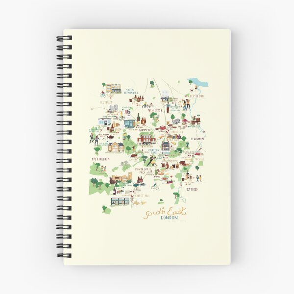 Item preview, Vintage South East London Map United Kingdom Retro British Souvenir UK Gift designed and sold by TopTeeShop.