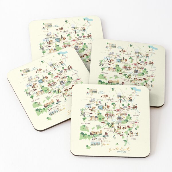 Item preview, Vintage South East London Map United Kingdom Retro British Souvenir UK Gift designed and sold by TopTeeShop.