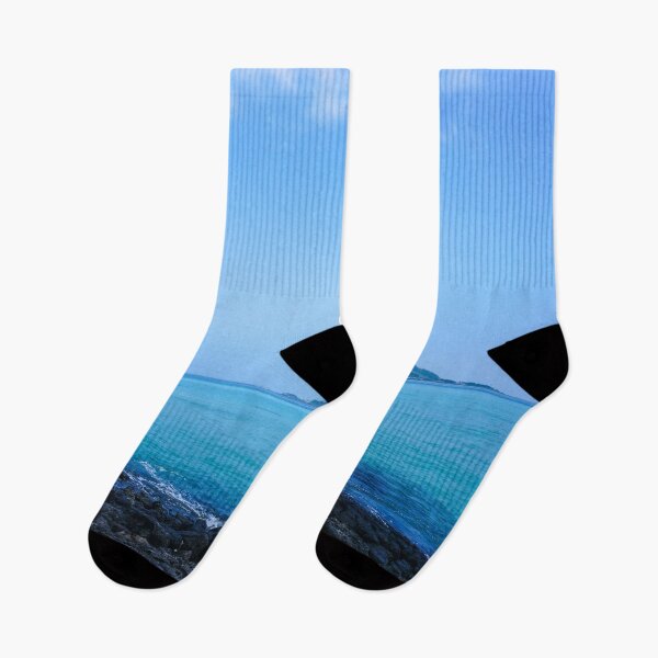 Item preview, Blue ocean water, rocky beach waves designed and sold by WanderlustBunny.