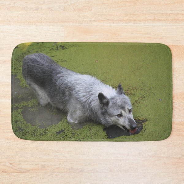 Item preview, Grey wolf in the water swamp designed and sold by EstelleRossetti.
