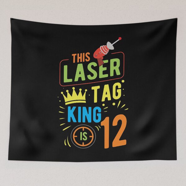 Item preview, This Laser Tag King Is 12 12th Birthday Recreational Gift designed and sold by haselshirt.