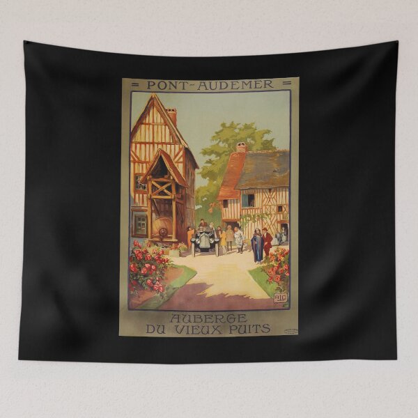 Item preview, Pont Audemer vintage travel poster designed and sold by stickart-marek.