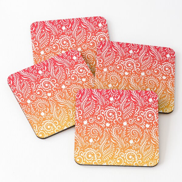 Item preview, Floral and Leaves - Tangerine & Orange (Citrus Lover Collection) designed and sold by CreativityRoams.
