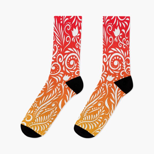 Item preview, Floral and Leaves - Tangerine & Orange (Citrus Lover Collection) designed and sold by CreativityRoams.