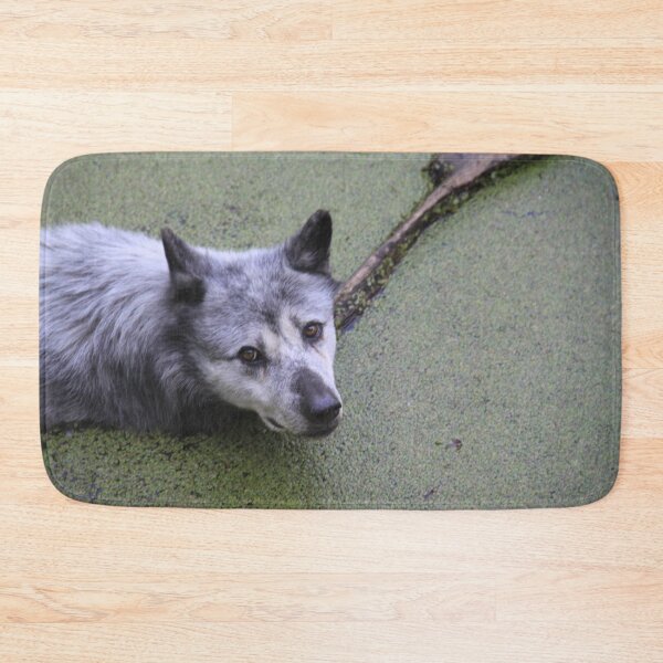 Item preview, Grey wolf in the water swamp designed and sold by EstelleRossetti.