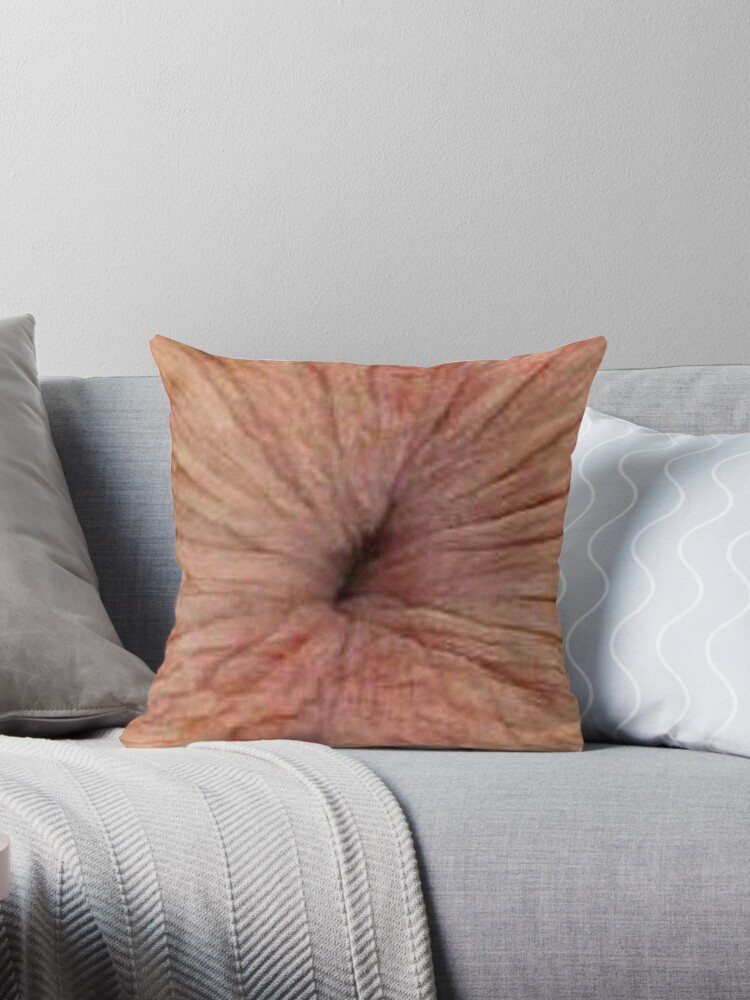 big butthole Throw Pillow for Sale by zanzabar